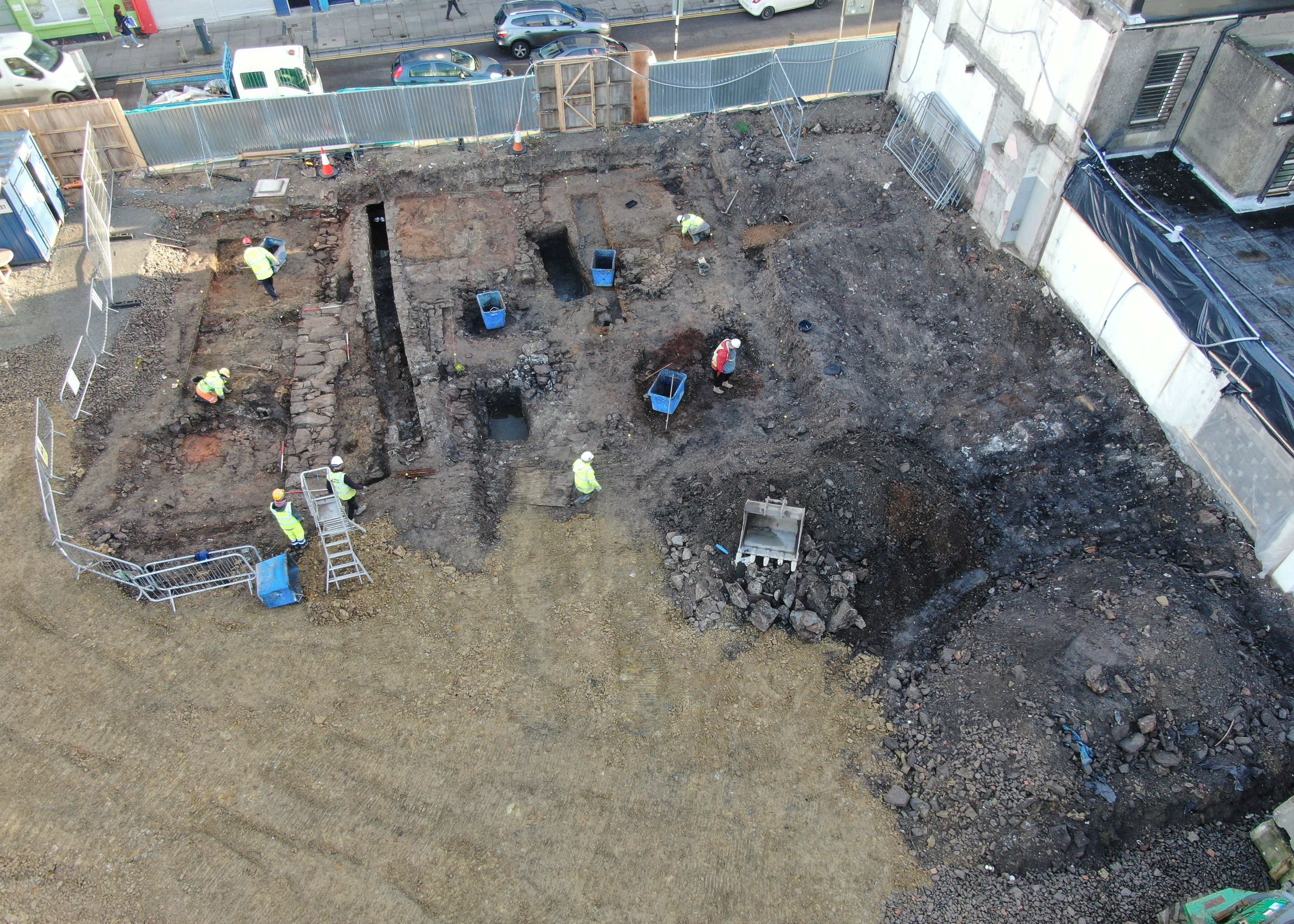 A site being remotely monitored by a drone