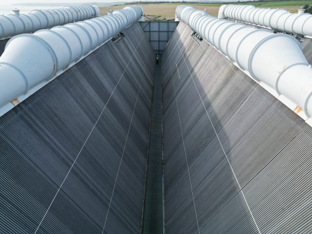 The external cooling system and ducted fans inspected during the shutdown