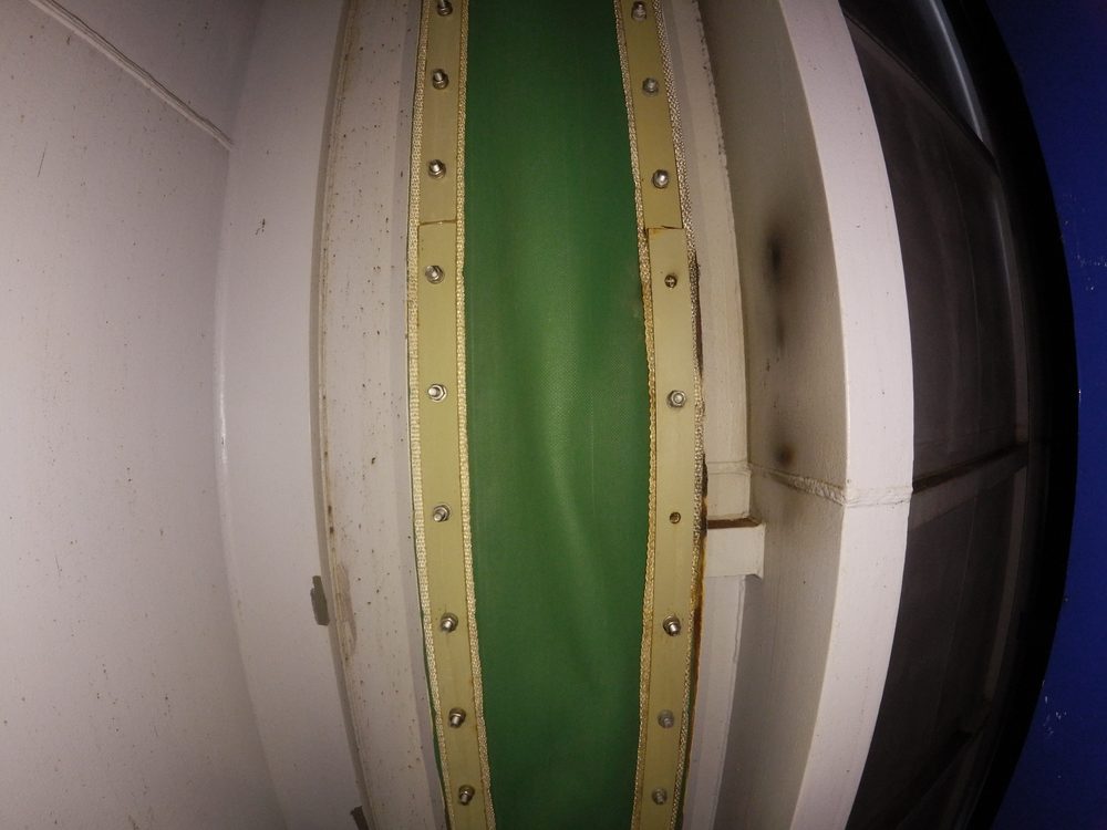 The flexible diaphragm between the HRSG unit and the stack