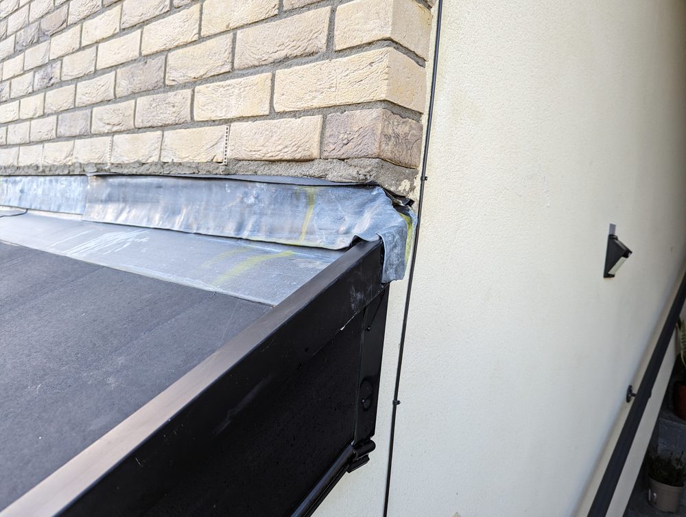 An overview of the housing estate roofs showing the scale of the inspection campaign