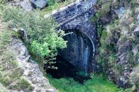 Perspective view of the cliffside road from above