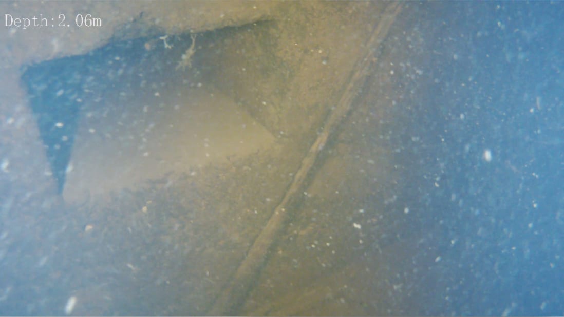 ROV view inside the air shaft at Golden Falls hydroelectric station