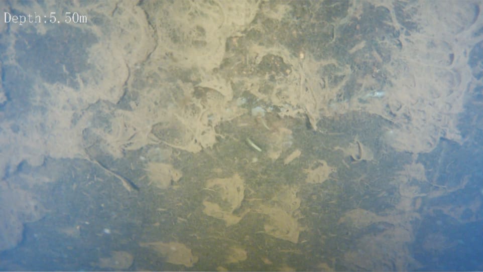 ROV footage showing the concrete-to-steel transition inside the Golden Falls penstock