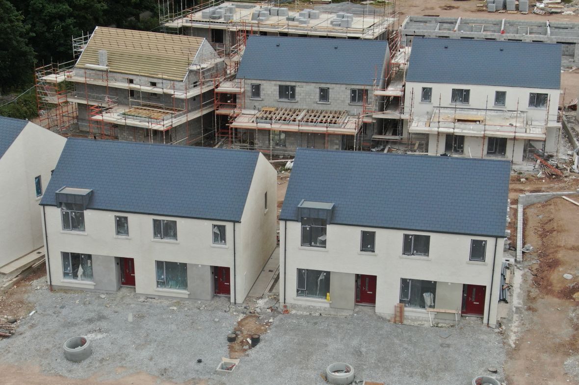 A construction site being monitored for progress