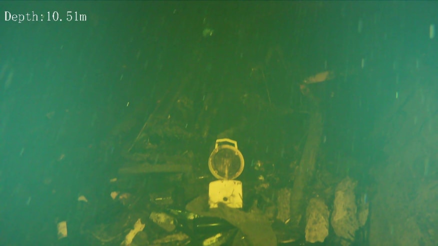Underwater ROV footage inside an ESB hydroelectric dam at a depth of 10.51 metres