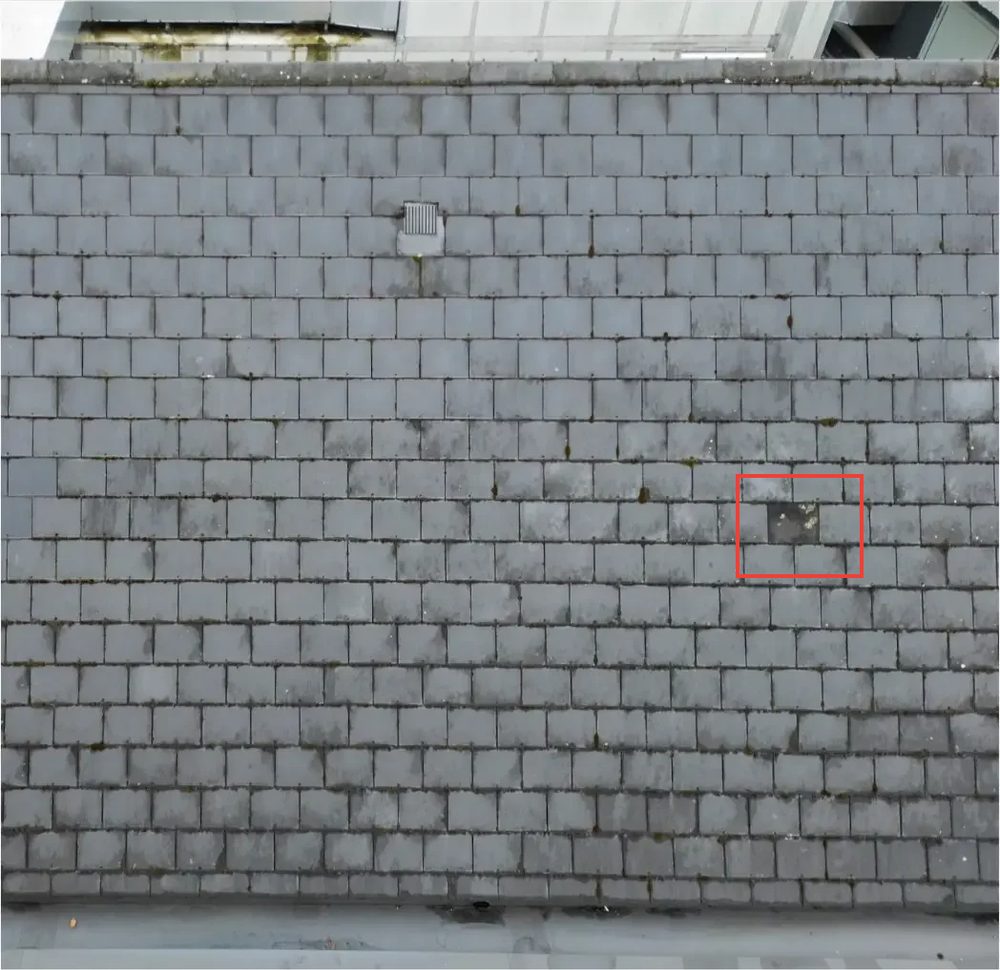 A roof at Naas Hospital showing the variety of roof styles and materials across the campus