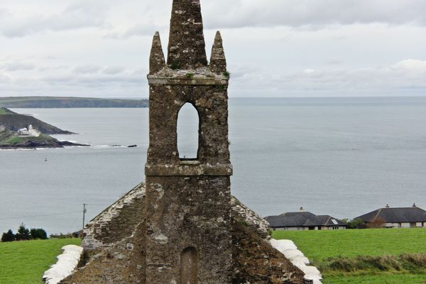 The steeple of an old church