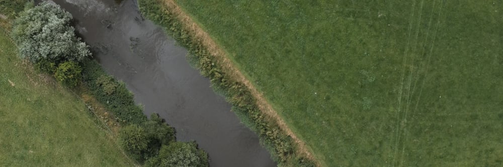 Aerial view of rural farmland for solar farm photogrammetric mapping