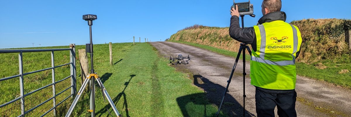 Engineers With Drones pilots preparing equipment before a commercial drone inspection