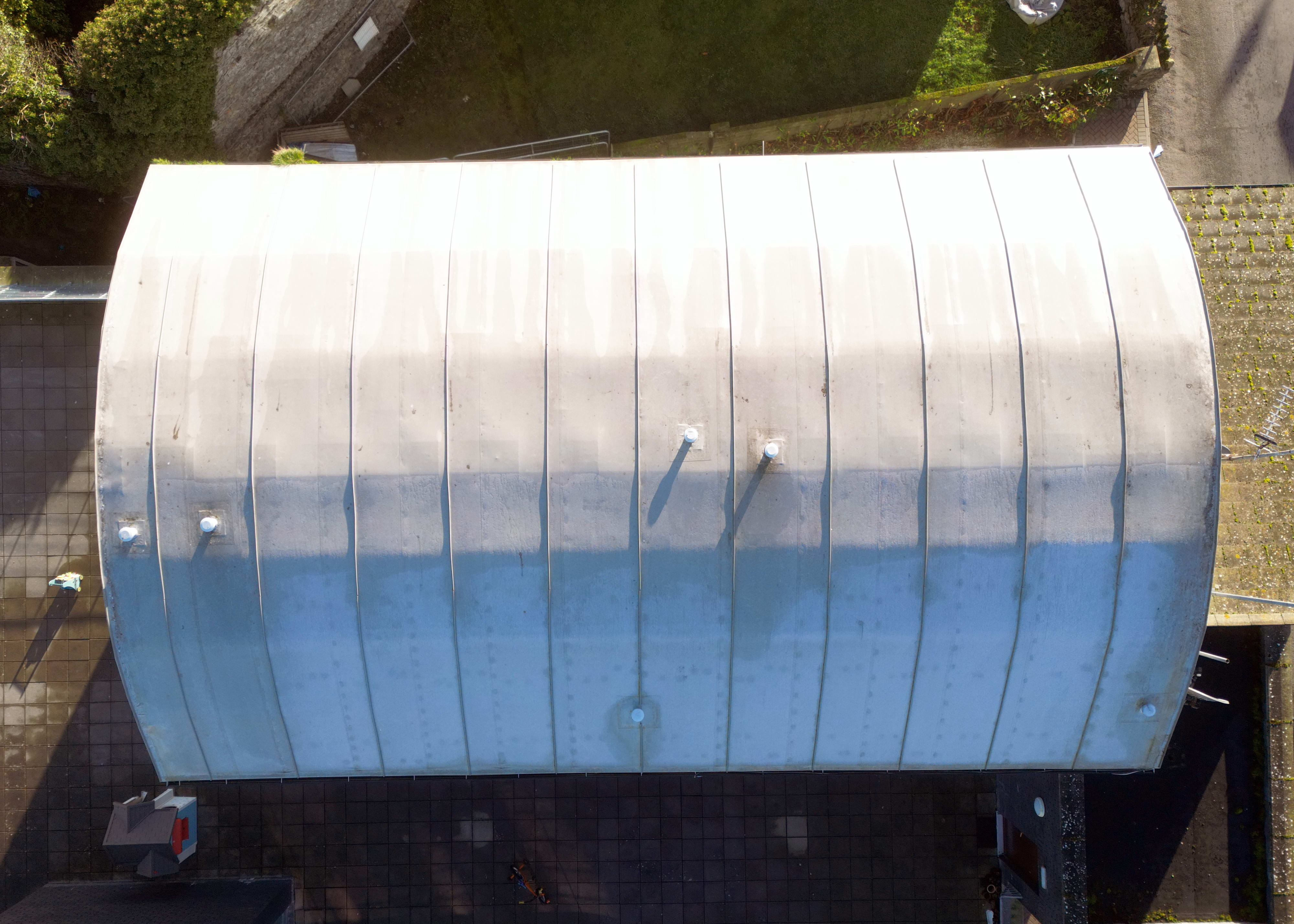 A round roof from overhead
