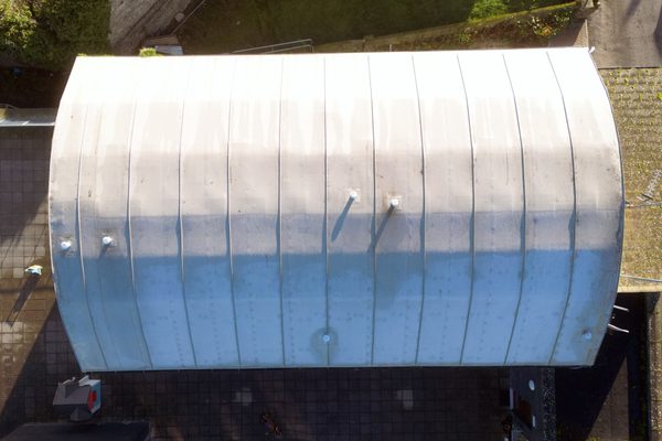 A round roof from overhead