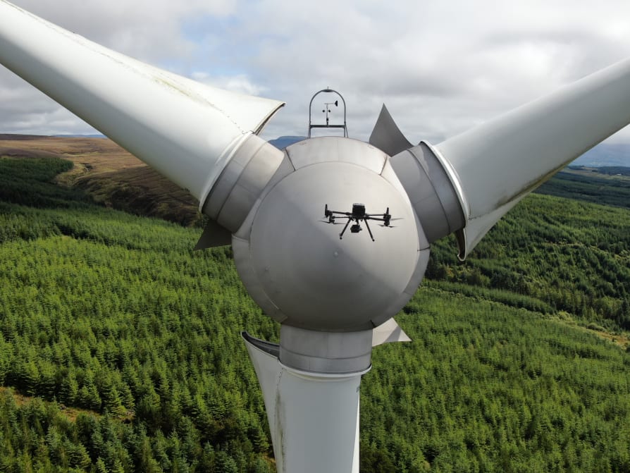 Wind turbine drone inspection
