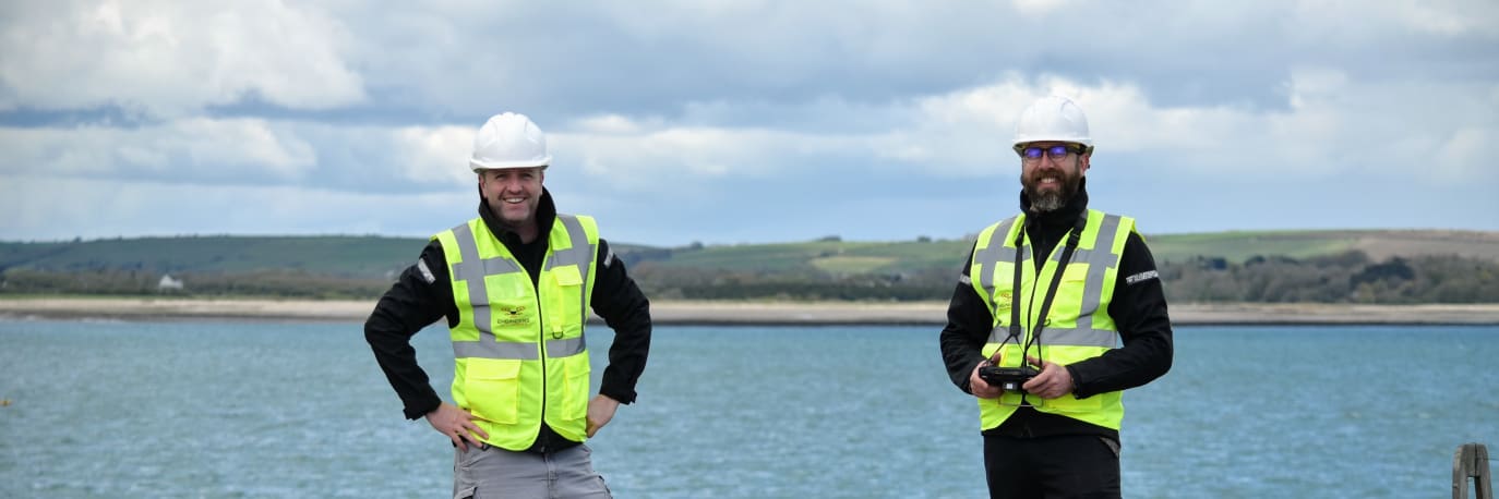 Two drone pilots discussing safety matters