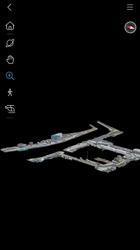 A 3D model of Arklow Harbour in Ireland, captured by drone.